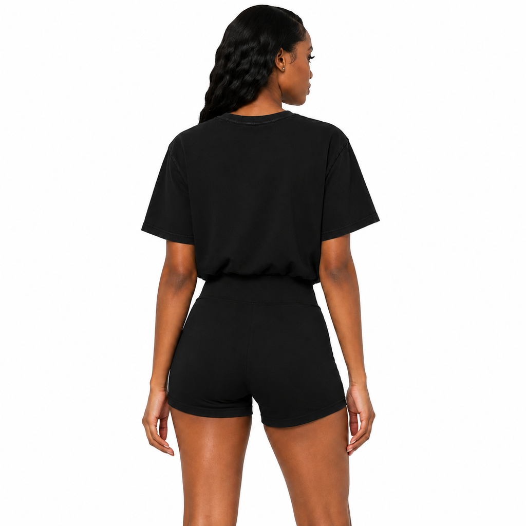 UB Vintage Script Tee – Washed Black