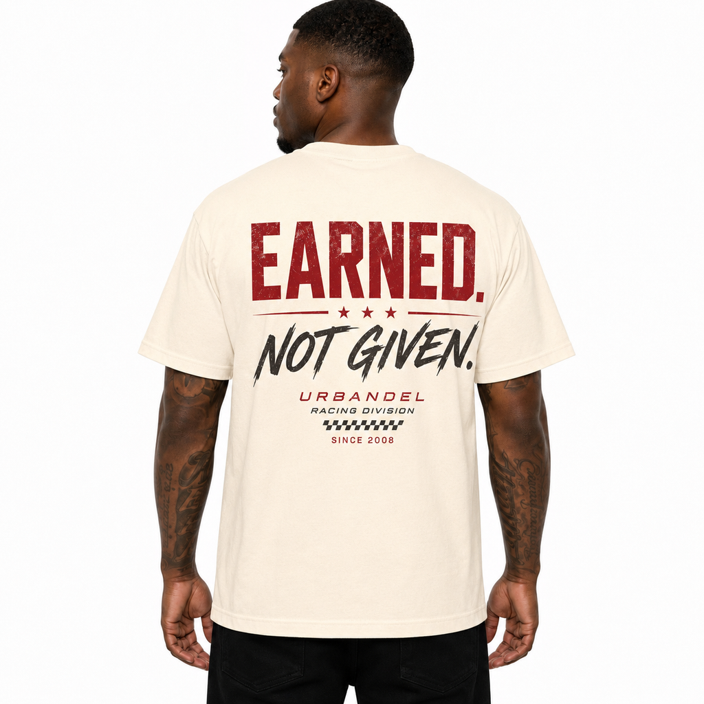 Racing Division "Earned. Not Given." Cream Tee